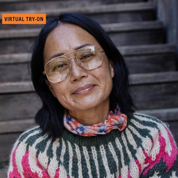 Caddis metamodernist scout gold aviator glasses - no rx - 0.00 lens power - Picture 2 of 9